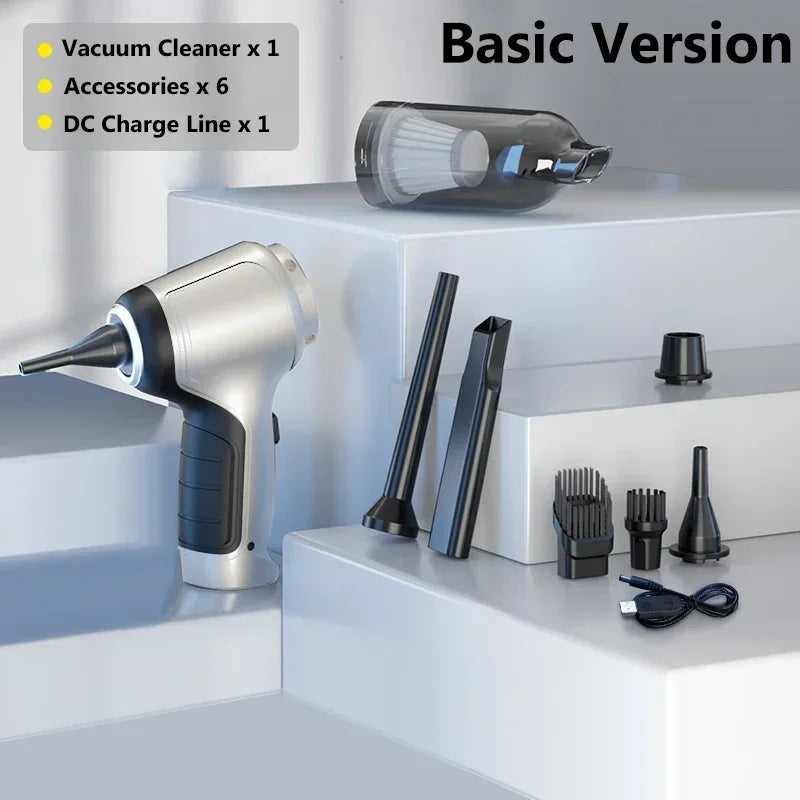 95000Pa Cordless Handheld Vacuum Cleaner - Portable Mini Vacuum for Car, Home, and Desktop Cleaning