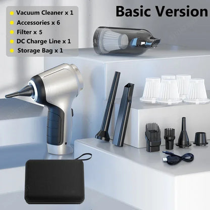 95000Pa Cordless Handheld Vacuum Cleaner - Portable Mini Vacuum for Car, Home, and Desktop Cleaning