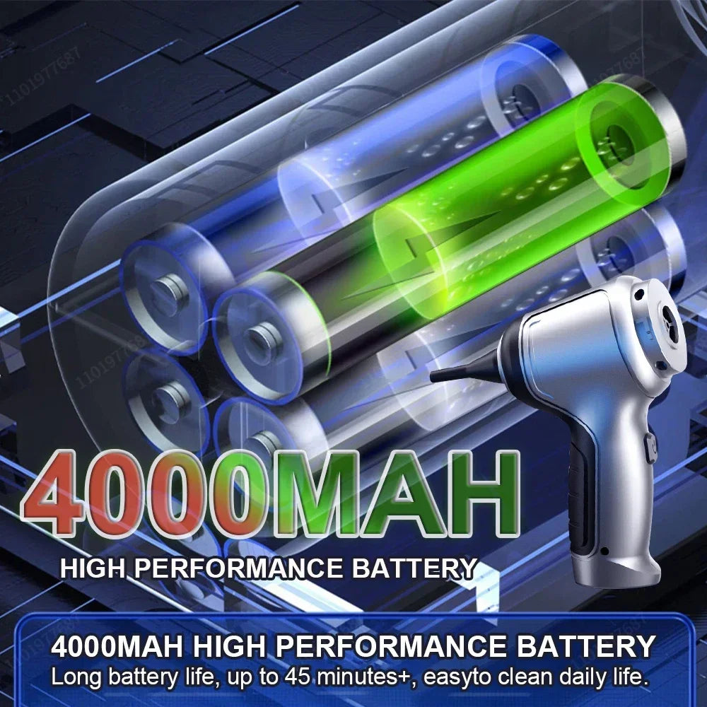 95000Pa Cordless Handheld Vacuum Cleaner - Portable Mini Vacuum for Car, Home, and Desktop Cleaning