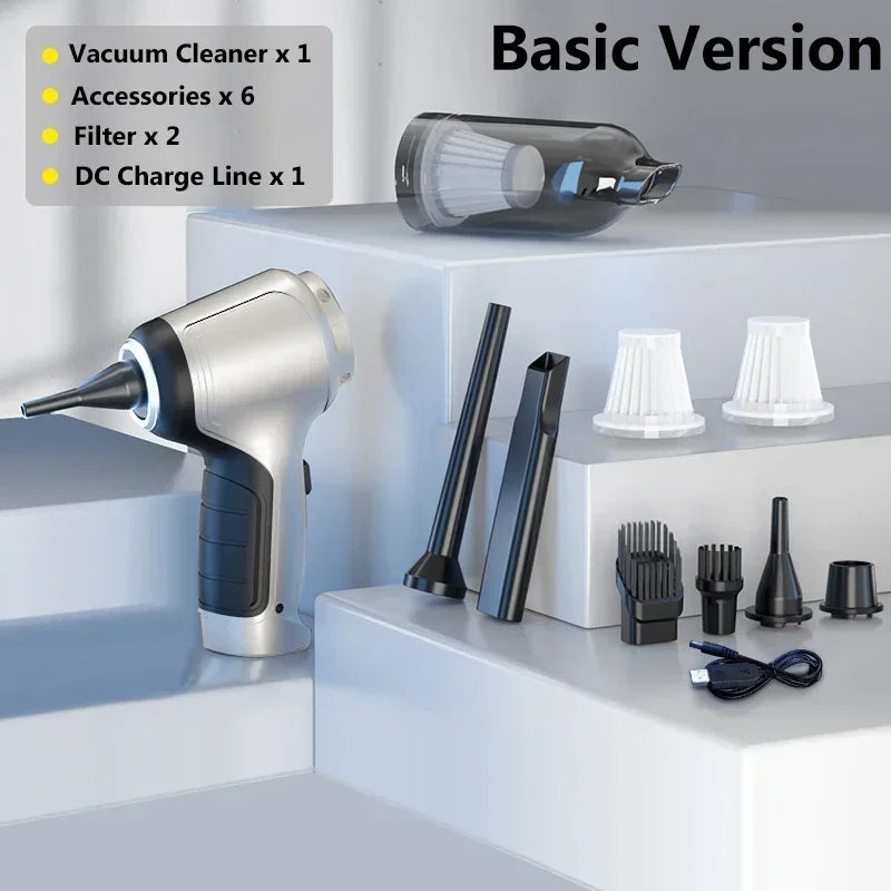 95000Pa Cordless Handheld Vacuum Cleaner - Portable Mini Vacuum for Car, Home, and Desktop Cleaning